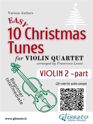 cover image of Violin 2 part of "10 Easy Christmas Tunes" for Violin Quartet